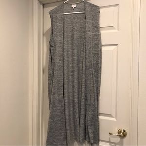 LuLaRoe Joy Gray Sweater Vest Size XL